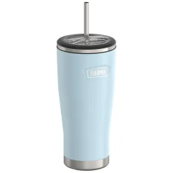 Thermos Icon Stainless Steel Vacuum Insulated Tumbler with Straw, 24 oz., Glacier (IS1112GC4)