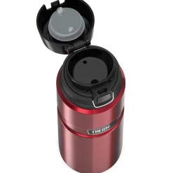 Thermos King Stainless Steel Vacuum Insulated Travel Mug, 24 oz., Matte Red (THRSK4000MR4)