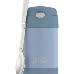 Thermos 16-Ounce FUNtainer Vacuum-Insulated Stainless Steel Food Jar with Folding Spoon, Denim Blue (F31101DB6)