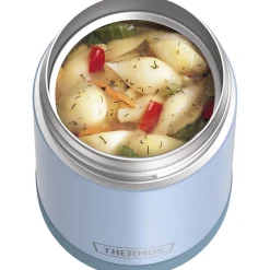Thermos 16-Ounce FUNtainer Vacuum-Insulated Stainless Steel Food Jar with Folding Spoon, Denim Blue (F31101DB6)