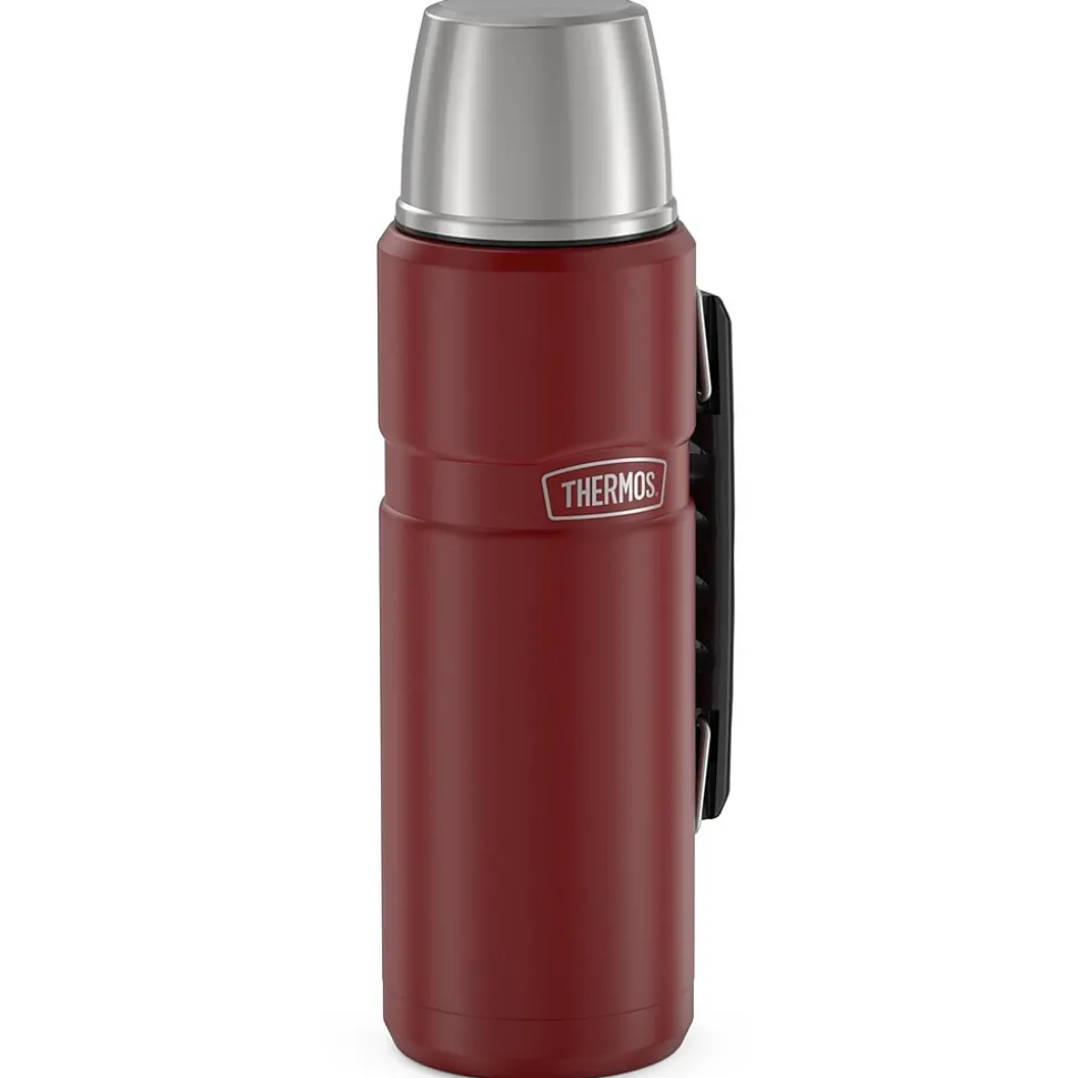 Thermos 40-Ounce Stainless King Vacuum-Insulated Stainless Steel Beverage Bottle, Matte Red (SK2010MR4)