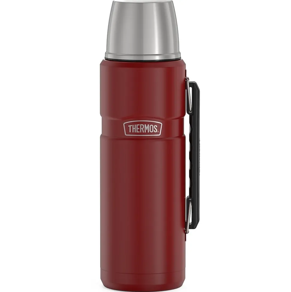 Thermos 40-Ounce Stainless King Vacuum-Insulated Stainless Steel Beverage Bottle, Matte Red (SK2010MR4)