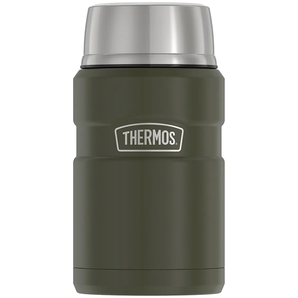 Thermos 24-Ounce Stainless King Vacuum-Insulated Food Jar, Army Green (SK3020AGTRI4)