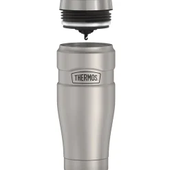 Thermos 16-Ounce Stainless King Vacuum-Insulated Stainless Steel Travel Tumbler, Matte Steel (SK1005MSTRI4)