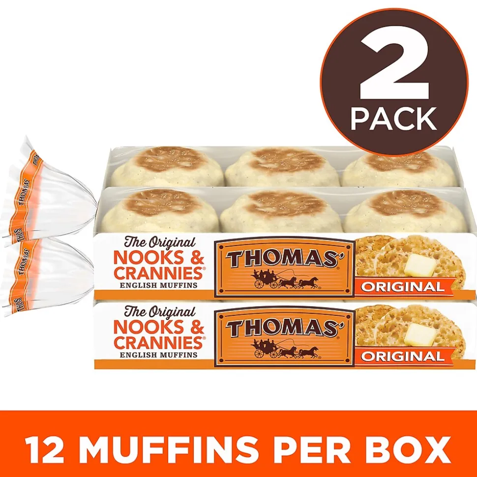 Thomas Original English Muffins, 13 oz., 24/Pack (21702)