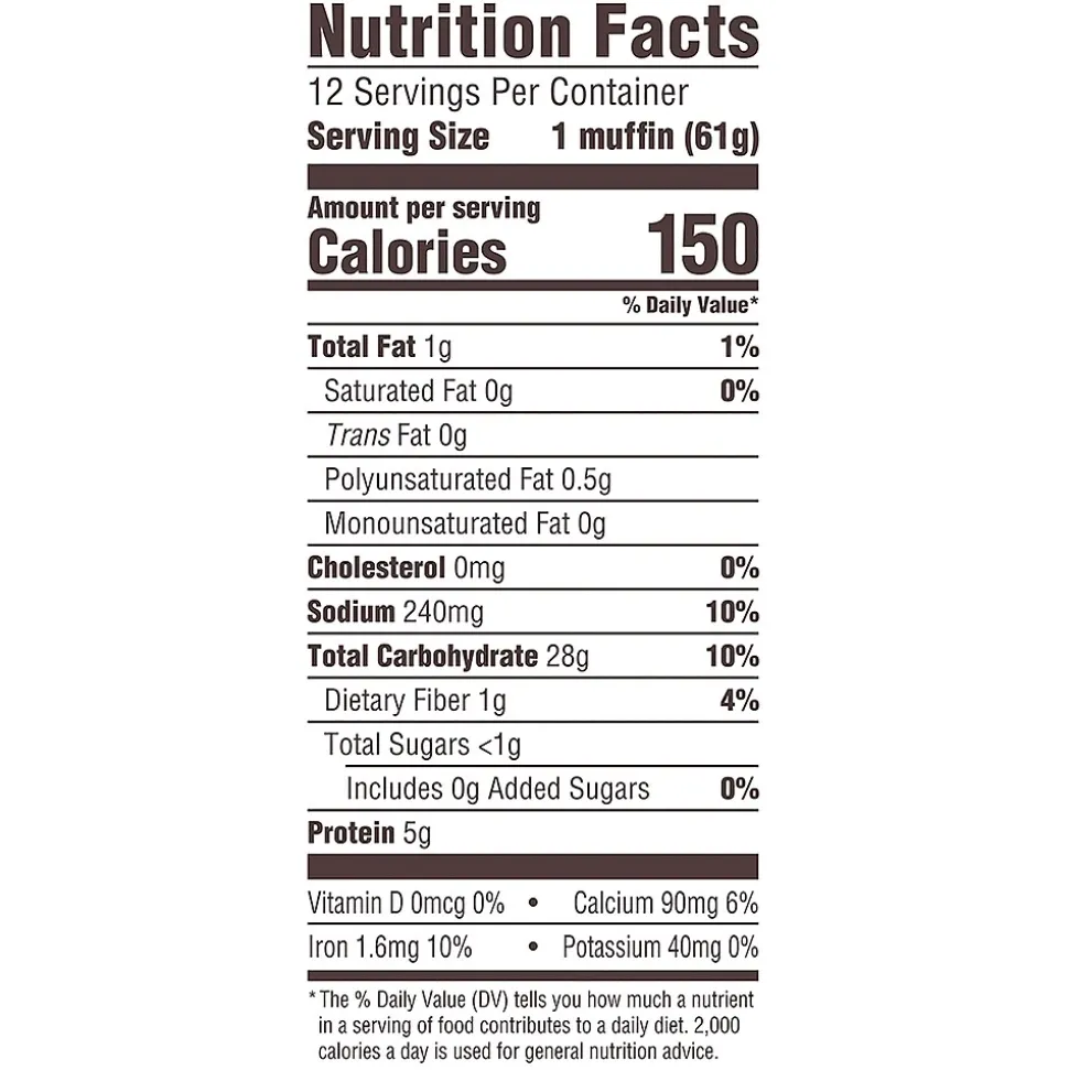 Thomas Original English Muffins, 13 oz., 24/Pack (21702)