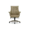Thomasville Furniture Brooks Ergonomic Bonded Leather Swivel Executive Chair, Taupe (51493-TP)