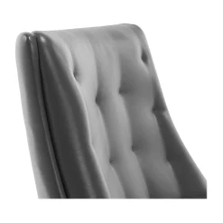 Thomasville Furniture Brooks Ergonomic Bonded Leather Swivel Executive Chair, Gray (51493-GRY)