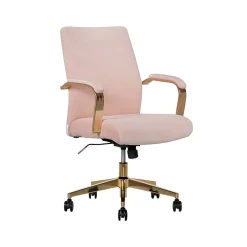 Thomasville Furniture Jolie Ergonomic Fabric Swivel Desk Chair, Blush (60068-BLSH)