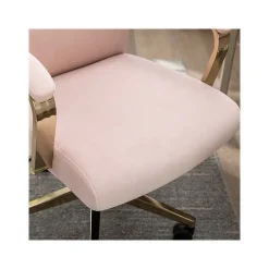 Thomasville Furniture Jolie Ergonomic Fabric Swivel Desk Chair, Blush (60068-BLSH)
