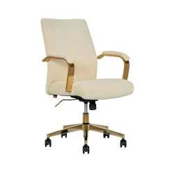 Thomasville Furniture Jolie Ergonomic Fabric Swivel Desk Chair, Cream (60068-CRM)