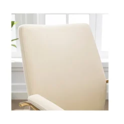 Thomasville Furniture Jolie Ergonomic Fabric Swivel Desk Chair, Cream (60068-CRM)
