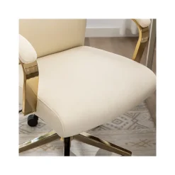 Thomasville Furniture Jolie Ergonomic Fabric Swivel Desk Chair, Cream (60068-CRM)