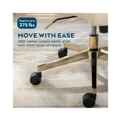 Thomasville Furniture Jolie Ergonomic Fabric Swivel Desk Chair, Cream (60068-CRM)