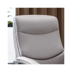 Thomasville Furniture Josephine Ergonomic Bonded Leather Swivel Manager Chair, Gray (60071-LGRY)