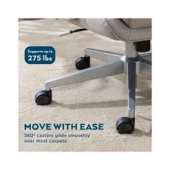 Thomasville Furniture Josephine Ergonomic Bonded Leather Swivel Manager Chair, Gray (60071-LGRY)