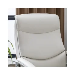 Thomasville Furniture Josephine Ergonomic Bonded Leather Swivel Manager Chair, Beige (60071-CRM)