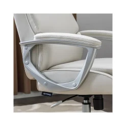 Thomasville Furniture Josephine Ergonomic Bonded Leather Swivel Manager Chair, Beige (60071-CRM)