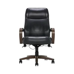 Thomasville Furniture Lockhart Ergonomic Bonded Leather Swivel Executive Chair, Black (51494-BLK)