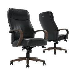 Thomasville Furniture Lockhart Ergonomic Bonded Leather Swivel Executive Chair, Black (51494-BLK)
