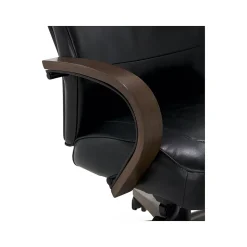 Thomasville Furniture Lockhart Ergonomic Bonded Leather Swivel Executive Chair, Black (51494-BLK)