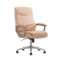 Thomasville Josephine Ergonomic Bonded Leather Swivel Manager Chair, Blush (60071-BLSH)