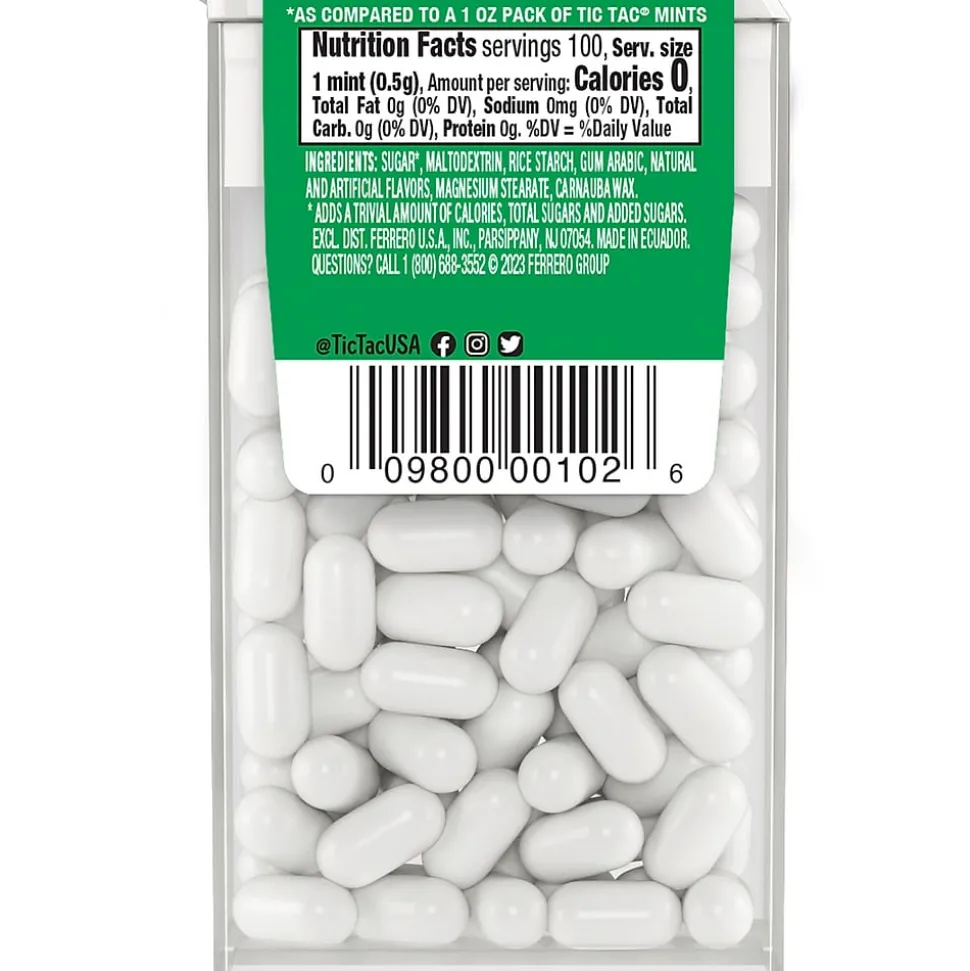 Tic Tac Freshmints, 100 Piece, 1.7 oz., 12/Box (FEU00384)