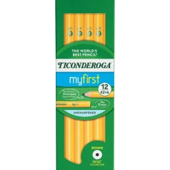 Ticonderoga Beginners Wooden Pencil, 2.2mm, #2 Soft Lead, Dozen (13080)