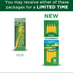 Ticonderoga Beginners Wooden Pencil, 2.2mm, #2 Soft Lead, Dozen (X13308)