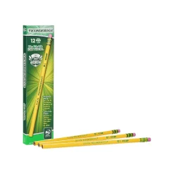 Ticonderoga Dixon Wooden Pencil, #2 Soft Lead, Dozen (13824)