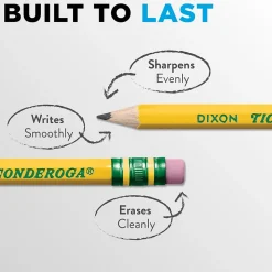 Ticonderoga Golf Pre-Sharpened Wooden Pencil, 2.2mm, #2 Medium Lead, 72/Pack (13472)