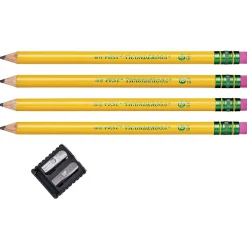 Ticonderoga My First Pre-Sharpened Wooden Pencil, 1.3mm, #2 Medium Lead, 4/Pack (X33309X)