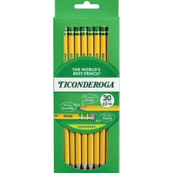 Ticonderoga Pre-Sharpened Wooden Pencil, 2.2mm, #2 Soft Lead, 30/Pack (X13830X)