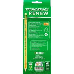 Ticonderoga Renew Wooden Pencil, 0.7mm, #2 Medium Lead, 10/Pack, 6 Packs/Bundle (DIX96110-6)