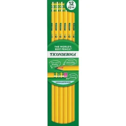 Ticonderoga The World's Best Pencil Wooden Pencil, 2.2mm, #2 Soft Lead, Dozen (X13882X)