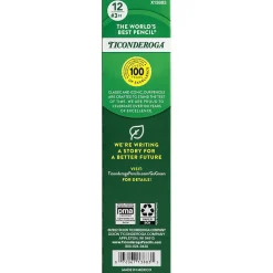 Ticonderoga The World's Best Pencil Wooden Pencil, 2.2mm, #3 Hard Lead, Dozen (X13883X)