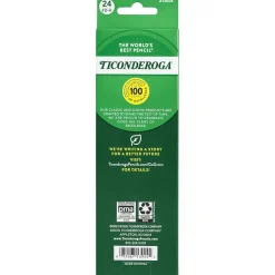 Ticonderoga The World's Best Pencil Wooden Pencil, 2.2mm, #2 Soft Lead, 2 Dozen (X13924X)
