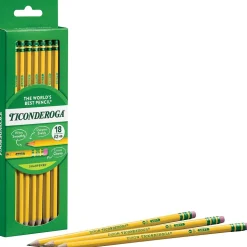 Ticonderoga The World's Best Pencil Pre-Sharpened Wooden Pencil, 2.2mm, #2 Soft Lead, 18/Pack (X13818X)