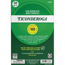 Ticonderoga Wooden Pencil, 0.7mm, #2 Medium Lead, 3 Dozen (DIX33336)
