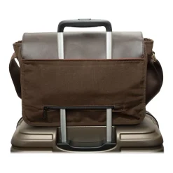 Token Sheridan Nylon Contemporary Messenger Bag, Dark Brown (TK-4346Z-WN DBR)