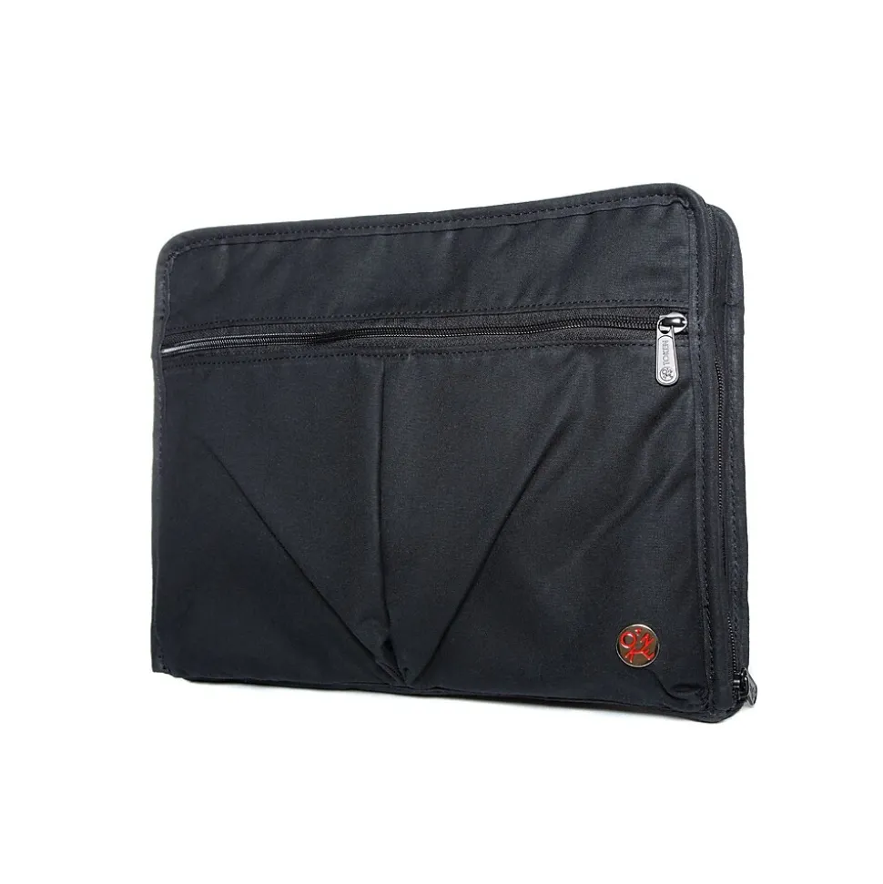 Token Woodlawn Canvas Portfolio Case with Zipper Closure, Black (TK-155-WX BLK)