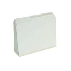 Top Tab Pressboard File Folders, Letter Size, Light Green