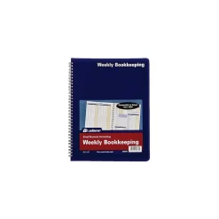 TOPS Bookkeeping Record, 8 Columns, 8.5" x 11", Blue, 64 Sheets/Book (AFR70)