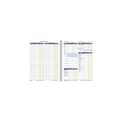 TOPS Bookkeeping Record, 8 Columns, 8.5" x 11", Blue, 64 Sheets/Book (AFR70)