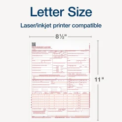 TOPS CMS-1500 Health Insurance Claims, 500/Pack (TOP 50126RV)