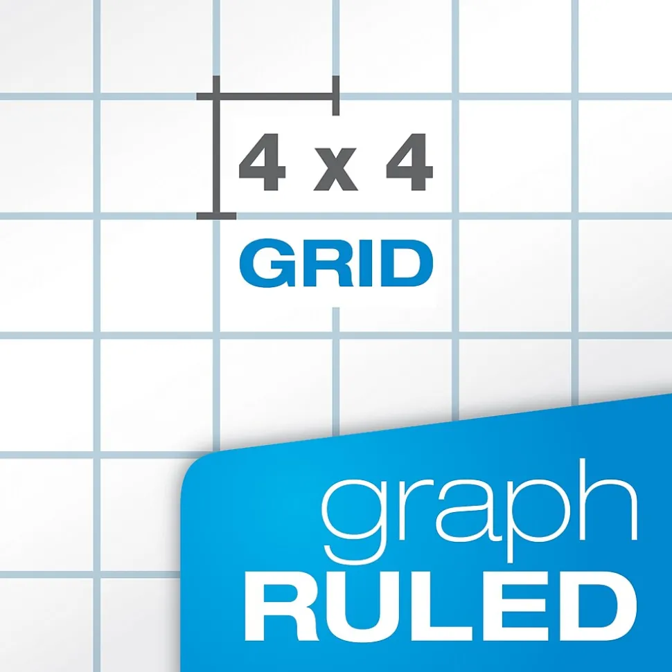 TOPS Computation Notebooks, 9.5" x 11.75", Graph Ruled, 76 Sheets, Red (35061)