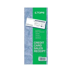 TOPS Credit Card Sales 3-Part Carbonless Receipt, 3.25"L x 7.88"W, 100/Pack (TOP 38538)