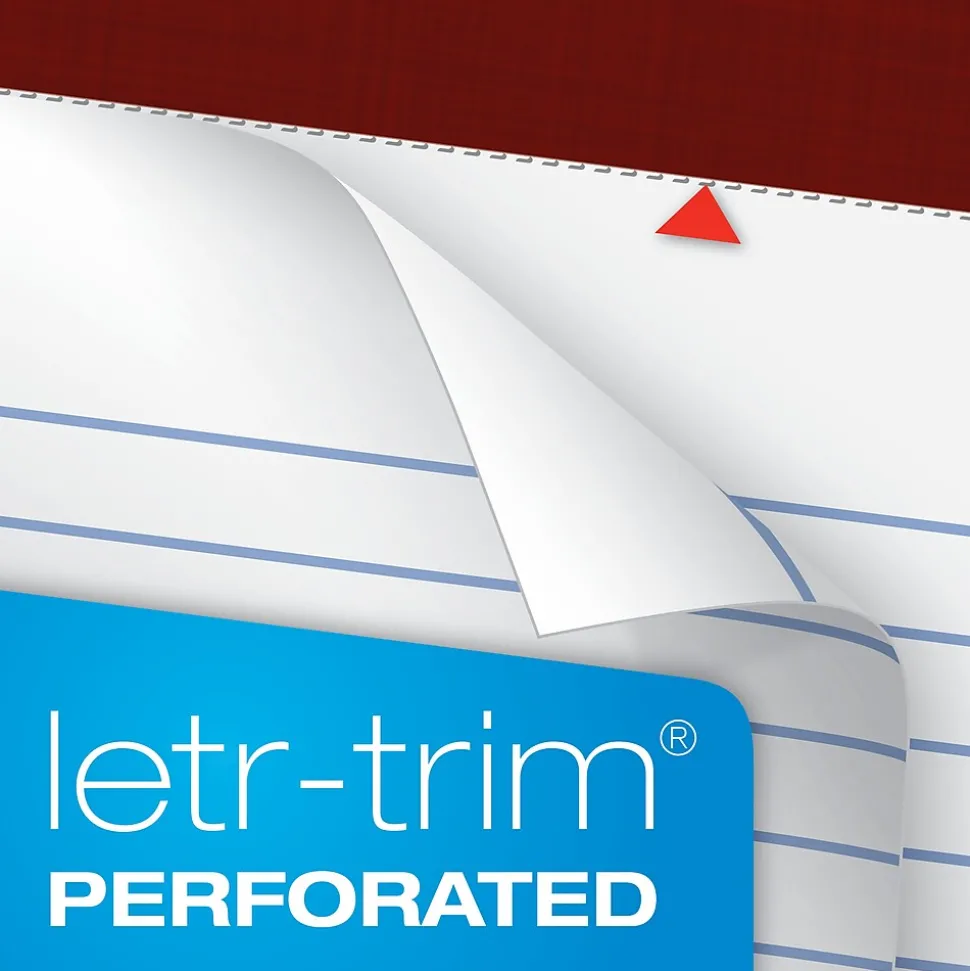 Tops Docket Gold Notepads, 5" x 8", White, 50 Sheets/Pad, 12 Pads/Pack (63910)