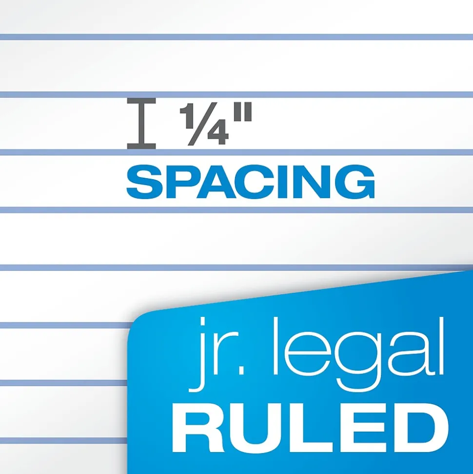 Tops Docket Gold Notepads, 5" x 8", White, 50 Sheets/Pad, 12 Pads/Pack (63910)