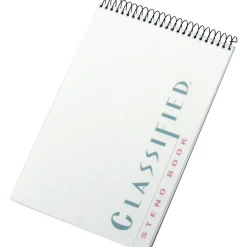 TOPS Docket Gold Steno Pad, 6" x 9", Gregg Ruled, White, 100 Sheets/Pad (99708)